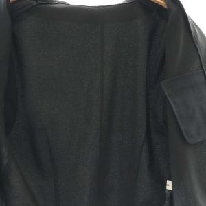 IENA 24AWラペルドショートジレ ベスト オープンカラー 黒 /CX OS