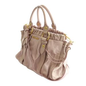 miumiu VITELLO LUX 2WAYバッグ ピンク RT0383