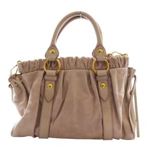 miumiu VITELLO LUX 2WAYバッグ ピンク RT0383