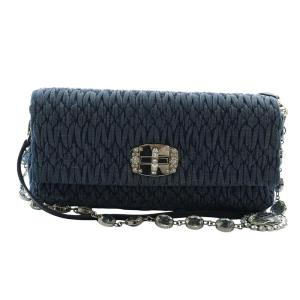 マテラッセ FAILLE CRYSTAL ショルダーバッグ ブルー RP0415