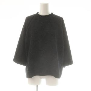 ツイーディーラメトップスプルオーバー カットソー 1 ブラック ネイビー /ES OS