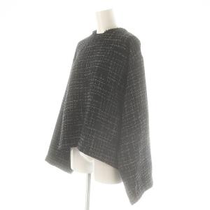 FLORENT ツイードロングスリーブトップスプルオーバ? カットソー 1 ネイビー ブラック ホワイト /ES OS