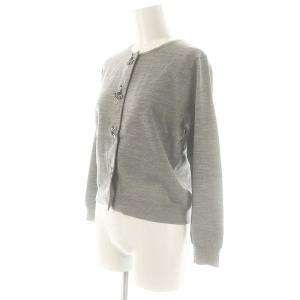 STRAWBERRY-FIELDS バレリーナモチーフカーディガン ニット 長袖 2 グレー /AT OS SH