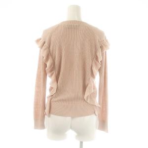 COACH リネンフリルニット セーター 長袖 XS ピンク /AT OS SH