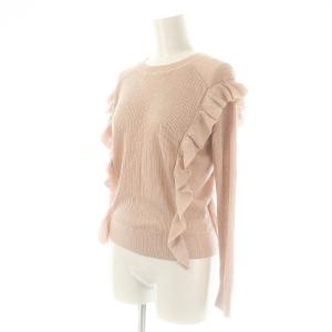 COACH リネンフリルニット セーター 長袖 XS ピンク /AT OS SH