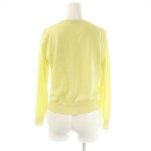 ANAYI ミモザ刺繍 ニットカーディガン クルーネック チュール 38 黄 イエロー /AT OS SH