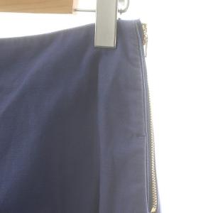 MADISONBLUE PANEL FLARE SK BACK SATIN スカート ロング フレア デニム コットン 00 青