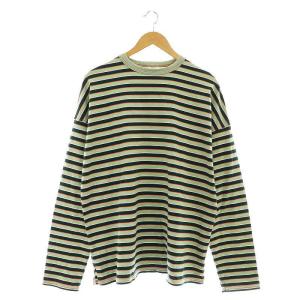24SS MULTI BORDER LONG TEE カットソー Tシャツ ボーダー FO 緑 グリーン