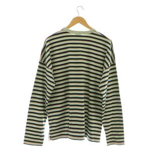 Shinzone 24SS MULTI BORDER LONG TEE カットソー Tシャツ ボーダー FO 緑 グリーン