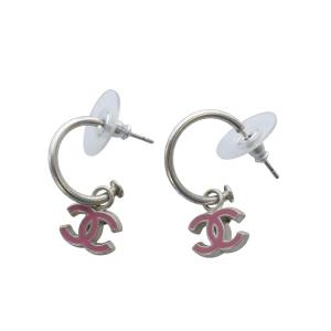 CHANEL ピアス スイング ココマーク 04P シルバーカラー ピンク