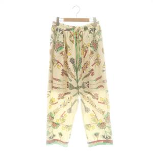 トライブ柄イージーパンツ ストレート リネン混 F アイボリー マルチカラー /NR OS