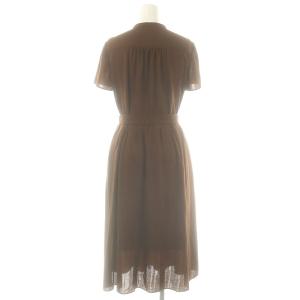 MACKINTOSH LONDON ショートスリーブシャツワンピース 半袖 ロング 38 茶 /NR OS