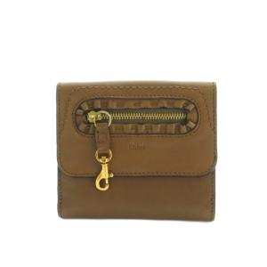 財布 二つ折り レザー 小銭入れ 茶 /MI OS