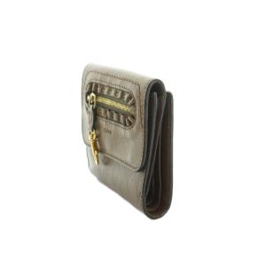 Chloe 財布 二つ折り レザー 小銭入れ 茶 /MI OS