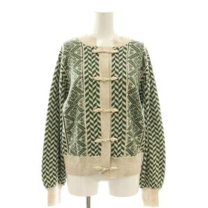 UNDRESSED ニットカーディガン F ライトベージュ モスグリーン /DO OS