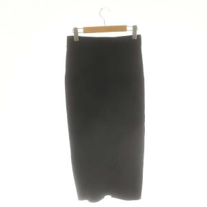 MUSE de Deuxieme Classe 24SS DINER B RIB タイトスカート フロントスリット 36 ブラック /ES OS