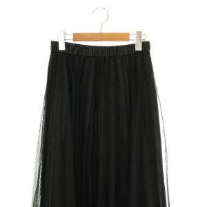 Diagram GRACE CONTINENTAL 24AW ラメプリーツスカート ロング チュール 36 ブラック /DF OS