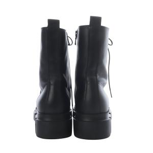 PELLICO SUNNY コンバットブーツ ショート ローヒール 8ホール レースアップ レザー 38 ブラック /YO2