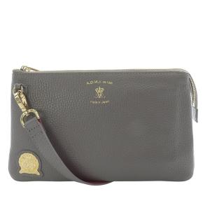 クラッチバッグ ショルダーバッグ ワンショルダー 斜め掛け 2way レザー グレー /YO24