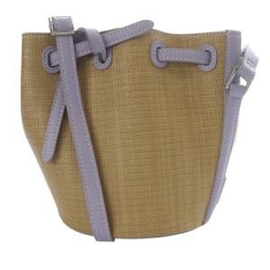 トゥモローランド別注 CLUB MINI MINI ラフィア ショルダーバッグ 茶 ブラウン 紫 パープル