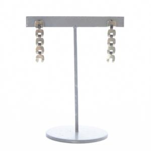 ハートチェーン ピアス シルバー色 /SR33