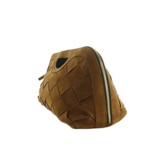 PELLICO ハンドバッグ クラッチバッグ スウェード 茶 /MI OS