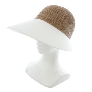 BLAISE ラフィアハット ホワイト ブラウン