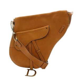 クロスボディ サドルバッグ Dロゴ ブラウン