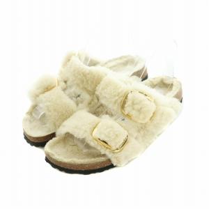 1023130 ARIZONA BIG BUCKLE TEDDY RIVER LOGO サンダル ラムスキンボア