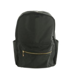 リュックサック バックパック ダブルジップ はっ水 黒 /MI OS