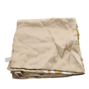 CHANEL グリポア ジュエリー柄 シルク スカーフ ブラウン