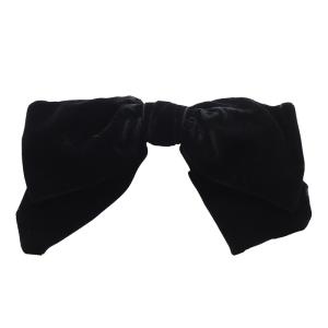 ビッグベロアリボンバレッタ ブラック