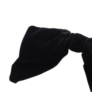 CHANEL ビッグベロアリボンバレッタ ブラック