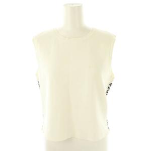 Y NOT CHプラスサイドロゴノースリーブカットソー L ホワイト