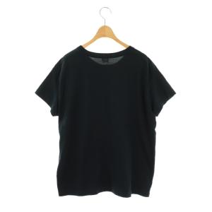 IENA LE VENT VERT フロッキープリントTシャツ カットソー 半袖 紺 ネイビー /AT OS