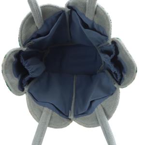 FEILER ピュールミュゲ クノスぺトートバッグ ハンドバッグ フラワーモチーフ シルバーグレー /YO18