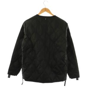 TAION MILITARY V NECK W-ZIP DOWN JKT ダウン ジャケット ノーカラー M 黒 /NR