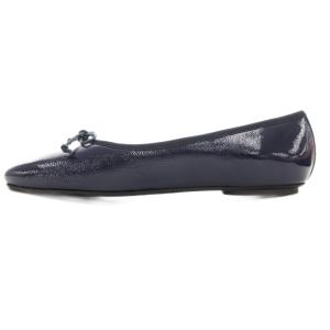FABIO RUSCONI 美品 バレエシューズ フラット リボンデザイン エナメル 39 紺 ネイビー /GV SH