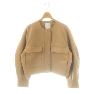 VEGAN LEATHER SHORT JACKET フェイクレザージャケット ブルゾン ノーカラー 2