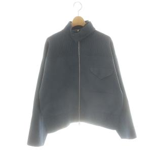 High neck knit jumper ジャケット ブルゾン ニット F ブルーグレー /ES OS