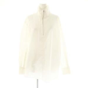 HALF ZIP STAND COLLAR SHIRT シャツ 長袖 2 ホワイト /DF OS