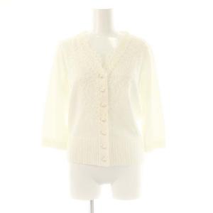 22年 エンブロイダリーレースカーディガン 34 ホワイト