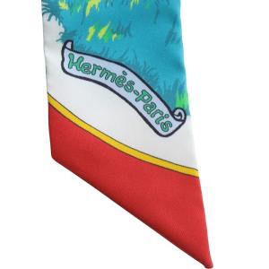 HERMES ツイリースカーフ LES ZEBRES ゼブラ シマウマ シルク ブルー /YO20 OH