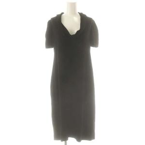 半袖 ロングワンピース 42 ブラック /ES OS