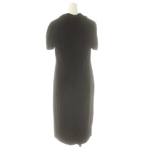 PRADA 半袖 ロングワンピース 42 ブラック /ES OS