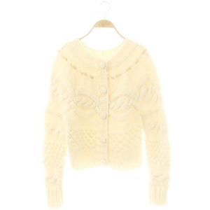 ウール ニットカーディガン M アイボリー /ES OS