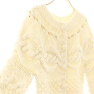 HOUSE OF LOTUS ウール ニットカーディガン M アイボリー /ES OS