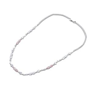 Perfection Chaton クリスタル ネックレス シルバー色 ピンク /SR41
