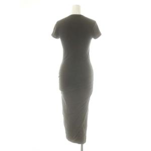 JAMES PERSE ストレッチジャージー クルーネックドレス ワンピース ロング タイト 0 チャコール /DF OS