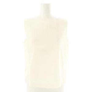 23SS コットンリネンストレッチ ボートネックプルオーバー カットソー F 白 /MI OS